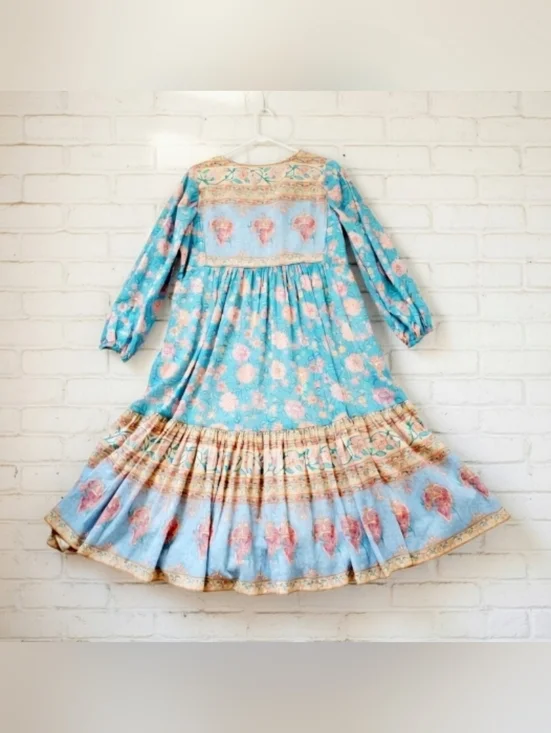 NWT Spell & The Gypsy Collective Small Floral Boho Tiered Tassel Midi Dress - Picture 4 of 6